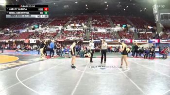 G - 125 lbs Champ. Round 2 - Emma Greenwell, Billings Skyview Girls vs Harley LaBuda, Big Sandy Girls