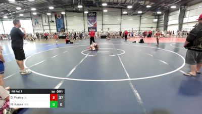 85 lbs Rr Rnd 1 - Daylin Fraley, Ohio Gold vs Nate Kasak, Ride Out Wrestling Club Green