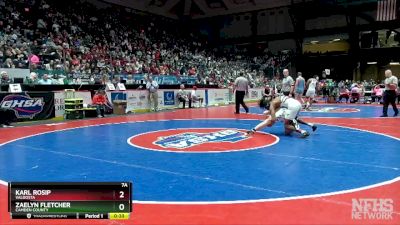 7A-175 lbs 3rd Place Match - Zaelyn Fletcher, Camden County vs Karl Rosip, Valdosta