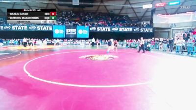 Girls 1B/2B/1A 145 Semifinal - Kaylie Baker, South Whidbey (Girls) vs Meribel Mazariegos, Hoquiam (Girls)