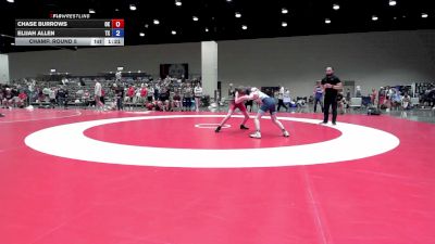 88 lbs Champ. Round 5 - Chase Burrows, OK vs Elijah Allen, TX