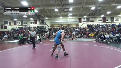 138 lbs Cons. Round 2 - Tyson Schmitz, Clear Creek-Amana vs Jailen Coleman, Waterloo East