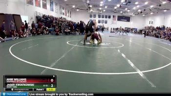 141 lbs Champ. Round 1 - Jager Kwiatkowski, Henry Ford vs Amir Williams, University Of Chicago
