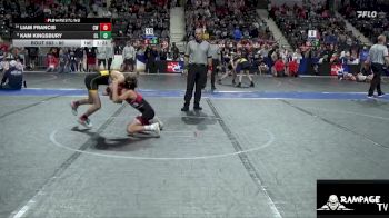 80 lbs Cons. Round 1 - Liam Francis, Con-Kids WC vs Kam Kingsbury, CKSY Lions