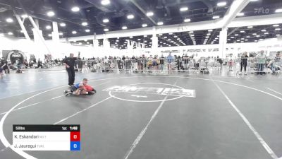 58 lbs 3rd Place - Kayan Eskandari, No Team vs Jase Jauregui, Turlock WC