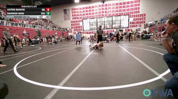 43 lbs Round Of 16 - Axton Marvin, Yukon Wrestling Academy vs Dawson Wise, Tecumseh Youth Wrestling
