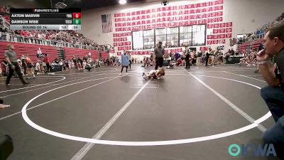 43 lbs Round Of 16 - Axton Marvin, Yukon Wrestling Academy vs Dawson Wise, Tecumseh Youth Wrestling