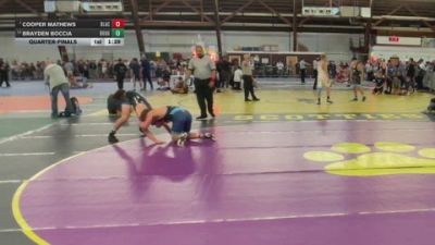 135 lbs Quarterfinal - Cooper Mathews, Black Fox Wrestling Academy vs Brayden Boccia, Doughboys