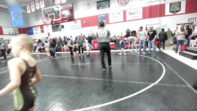 52 lbs Rr Rnd 2 - Moxin Hammans, Warner Eagles Youth Wrestling vs Harper Atkinson, Honey Badgers Wrestling Club