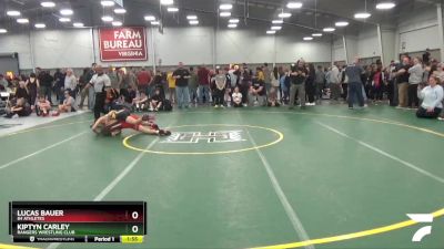 92 lbs Quarterfinal - Kiptyn Carley, Rangers Wrestling Club vs Lucas Bauer, 84 Athletes