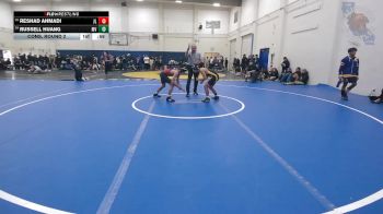 117 lbs Cons. Round 2 - Russell Huang, Mt. View vs Reshad Ahmadi, James Logan