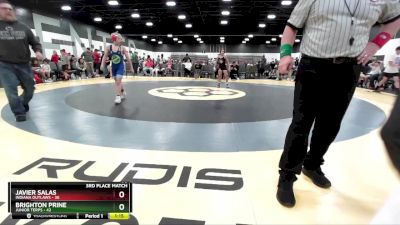 90 lbs Placement Matches (8 Team) - Javier Salas, Indiana Outlaws vs Brighton Prine, Junior Terps