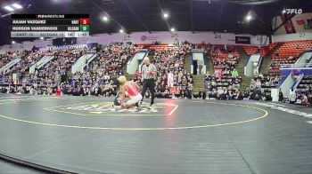 126 lbs Quarterfinals (8 Team) - Hudson VanderKooi, Allegan HS vs Julian Vazquez, Hart HS