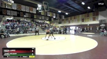 150 lbs Champ. Round 2 - Pistol Lopez, Central vs James Holiday, Esperanza