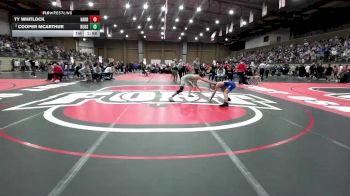 120 lbs Champ. Round 1 - Ty Whitlock, Harrah vs Cooper Mcarthur, Buford