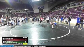 78-84 lbs Round 1 - Matei Bonzer, Pikes Peak Warriors Wrestling vs Emma Thomas, Bear Cave Wrestling Club