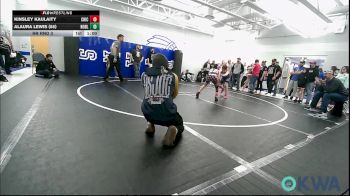 80/85 lbs Rr Rnd 3 - Kinsley Kaulaity, Chickasha Youth Wrestling vs Alaura Lewis (85), Noble Takedown Club