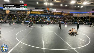 126 lbs Quarterfinal - Austin Hagevold, Woodstock (Marian) vs Brody Koselke, Chicago (Mt. Carmel)