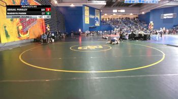 140 lbs Champ. Round 2 - Abigail Pursley, Union Pines vs Madisyn Paden, Clayton