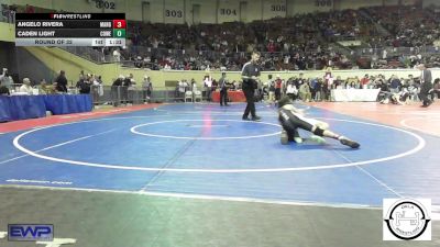 68 lbs Round Of 32 - Angelo Rivera, Mangum Wrestling vs Caden Light, Coweta