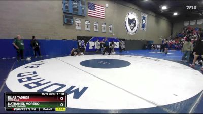 165 lbs Cons. Round 3 - Elias Tadros, Stockdale vs Nathaniel Moreno, Pacifica (Oxnard)
