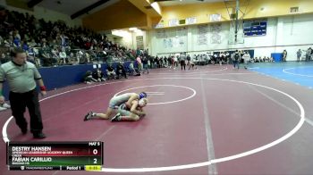 106 lbs Cons. Round 1 - Fabian Carillio, Bagdad HS vs Destry Hansen, American Leadership Academy Queen Creek