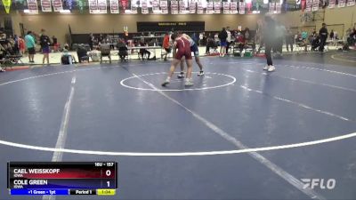 157 lbs Cons. Round 2 - Cael Weisskopf, Iowa vs Cole Green, Iowa