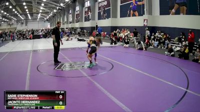 70 lbs Cons. Round 3 - Jacinto Hernandez, Takedown-City Wrestling vs Sadie Stephenson, NXT Level Wrestling Academy