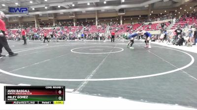 115 lbs Cons. Round 1 - Miley Gomez, Hugoton vs Aven Basgall, Bobcat Wrestling Club