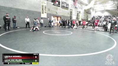 128 lbs Cons. Round 1 - Lincoln Wonnell, SVMS vs Lucas Van Velzer, NorCal Gold Rush Wrestling