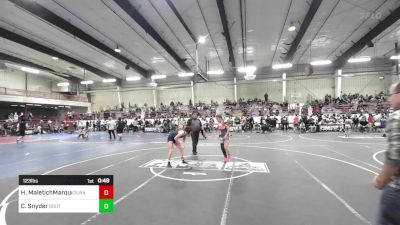 123 lbs 5th Place - Hana MaletichMarquez, Durango WC vs CeJae Snyder, Southwest Hammers