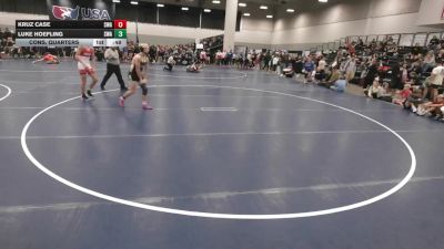 132 lbs Cons. Quarters - Luke Hoefling, Siouxland Wrestling Academy vs Kruz Case, Siouxland Wrestling Academy