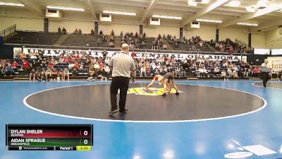 125 lbs Quarterfinal - Dylan Sheler, Newman vs Aidan Sprague, Indianapolis