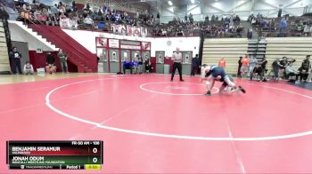 106 lbs Cons. Round 2 - Benjamin Seramur, Valparaiso vs Jonah Odum, Roncalli Wrestling Foundation
