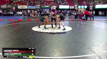 AA - 170 lbs Cons. Round 2 - Aiden Chamberlain, Glacier (Kalispell) vs Anthony Garcia, Billings West