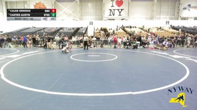 85 lbs Cons. Semi - Carter Austin, Hoosick Falls Youth Wrestling Club vs Caleb Gingras, Deep Roots Wrestling Club