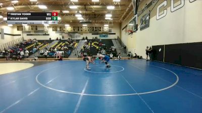 215 lbs Cons. Round 3 - Kylar Davis, Boswell vs Tristan Yoder, Wylie