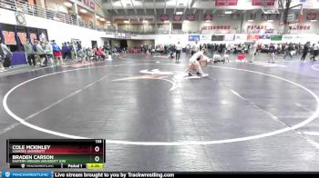 133 lbs Cons. Round 5 - Cole Mckinley, Lourdes University vs Braden Carson, Eastern Oregon University (OR)