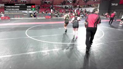 150 lbs 3rd Place Match - Kylie Williams, Brown Deer Jr Falcons Wrestling Club vs Lydia Walshire, Wilmot Jr. Panthers Wrestling Club
