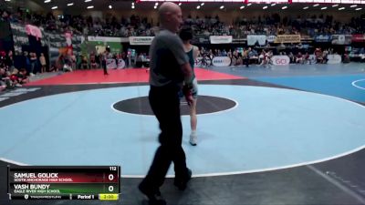 112 lbs Champ. Round 1 - Samuel Golick, South Anchorage High School vs Vash Bundy, Eagle River High School