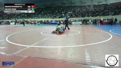 128 lbs Consi Of 32 #2 - Keaton Hoodenpyle, Noble Takedown Club vs Keldon Tiger, Sapulpa Jr High