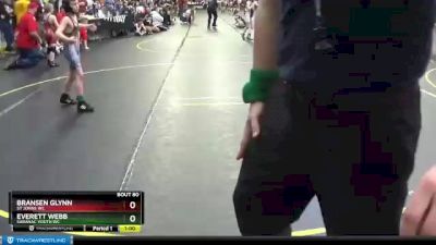 67 lbs Cons. Round 3 - Bransen Glynn, St Johns WC vs Everett Webb, Saranac Youth WC