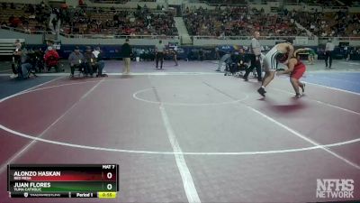 D4-215 lbs Cons. Round 1 - Juan Flores, Yuma Catholic vs Alonzo Haskan, Red Mesa