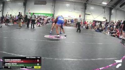 170 lbs Cons. Round 3 - Evan Guerrero, Tanglefoot Wrestling Club vs James Boyd, The Storm Wrestling Center