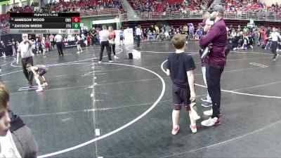 65 lbs Champ. Round 1 - Jameson Wood, CWO vs Zaydon Wiese, 2TG