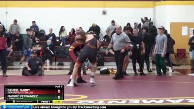 197 lbs Cons. Semi - Denzel Mabry, Sacramento City College vs Maximo Fernandez, Lassen College