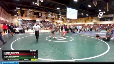 92 lbs Round 3 - Kristen Conner, Cobras Wrestling vs Boden Dunford, Team SoCal