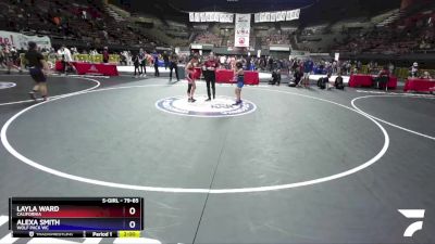 79-85 lbs Semifinal - Layla Ward, California vs Alexa Smith, Wolf Pack WC