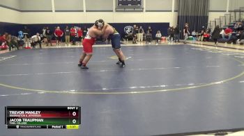 285 lbs Quarterfinal - Trevor Manley, Washington & Jefferson vs Jacob Traupman, Thiel College