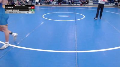 157 lbs Round 2 - Ty Braun, Norton Community HS vs Thomas Nelson, Klein